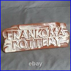 Vintage 1950's Frankoma Pottery Dealer Full Back Counter Top Display Sign
