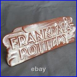 Vintage 1950's Frankoma Pottery Dealer Full Back Counter Top Display Sign