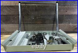 Vintage 1950's Gillette Glass Top Razor and Blade Store Display Case With Extras