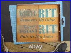 Vintage 1950's Instant RITZ Dye Store Display Advertising Metal Cabinet