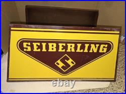 Vintage 1950's Seiberling Tire Retail Auto Store Display Rack Stand Holder Sign