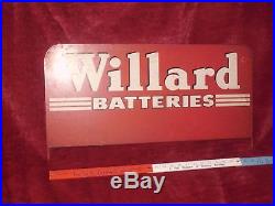 Vintage 1950's Willard Batteries Battery Gas Station Oil Metal Store Display WOW