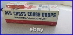 Vintage 1950s Red Cross 5 Cent Cough Drops Counter Display Full Boxes Shelf Up 2