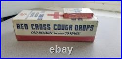 Vintage 1950s Red Cross 5 Cent Cough Drops Counter Display Full Boxes Shelf Up 2