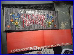 Vintage 1960-70's Corning Ware Country Festival Store Display Unused Rare