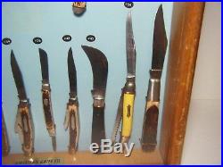 Vintage 1960's 1970's American Knife Company Sabre Pocket Knife Store Display 21