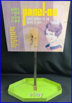 Vintage 1960's DERUSTO Paint Panel-Nu Tin Metal Advertising Sign Store Display