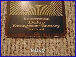 Vintage 1960s-1970s GM Delco Energizer Battery Automotive Dealer Advertisement