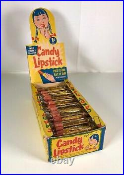 Vintage 1960s/70s Newman's Candy Lipstick Store Display Box New Old Stock NOS