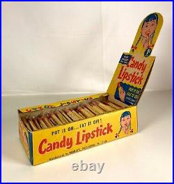 Vintage 1960s/70s Newman's Candy Lipstick Store Display Box New Old Stock NOS