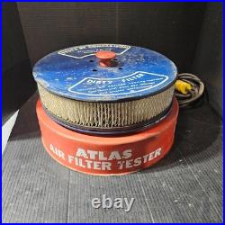 Vintage 1960s ATLAS Air Filter Tester Tool Light Up advertising display