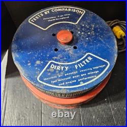 Vintage 1960s ATLAS Air Filter Tester Tool Light Up advertising display