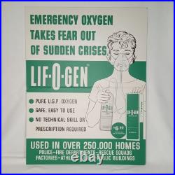 Vintage 1960s Allied Health Lif-O-Gen Emergency Oxygen Pharmacy Store Display
