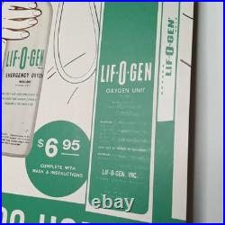 Vintage 1960s Allied Health Lif-O-Gen Emergency Oxygen Pharmacy Store Display