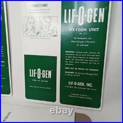 Vintage 1960s Allied Health Lif-O-Gen Emergency Oxygen Pharmacy Store Display