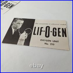 Vintage 1960s Allied Health Lif-O-Gen Emergency Oxygen Pharmacy Store Display