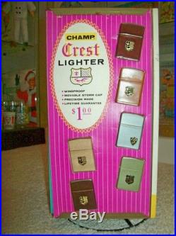 Vintage 1960s Champ Lighters Retail Store Display With 24 NewithMint Lighters
