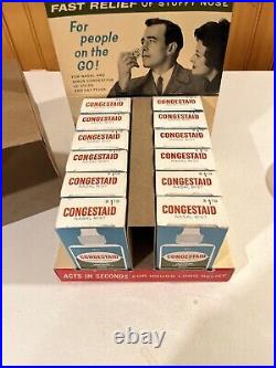 Vintage 1960s Congestaid Nasal Mist Store Counter Display Colgate-Palmolive NOS