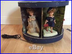 Vintage 1960s Penny Brite Doll Store Display Carousel with7 Dolls Topper Toys Rare