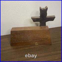 Vintage 1960s Wolverine Skinjins Moccasins Store Display Wood Totem Advertising Vintage 1960s Wolverine Skinjins Moccasins Store Display Wood Totem Advertising