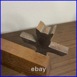 Vintage 1960s Wolverine Skinjins Moccasins Store Display Wood Totem Advertising