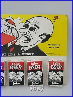 Vintage 1965 FRANCO FAKE BEER PRANK Joke Gag Gift Old Store Display NOS RARE
