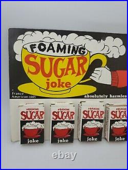 Vintage 1965 FRANCO FOAMING SUGAR PRANK Joke Gag Gift Old Store Display NOS