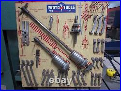 Vintage 1969 PROTO Tool Display Board & tools