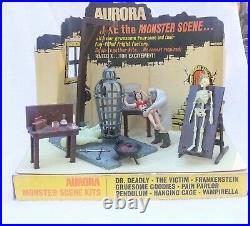 Vintage 1970 Aurora Monster Scenes STORE DISPLAY