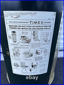 Vintage 1970 TIMEX watch display cylinder countertop showcase WORKS