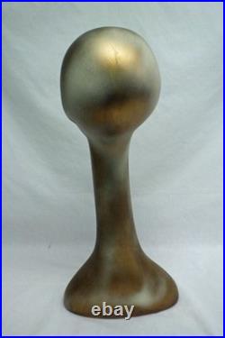 Vintage 1970s Fashion Tress Hat Wig Stand Head Store DIsplay Alien Long Neck