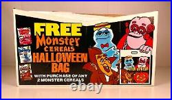 Vintage 1970s General Mills Monster Cereal Halloween Store Display Franken Berry