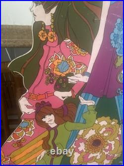 Vintage 1970s Psychedelic Pop Art Board 60 Life Size Mod Store Display Stabney