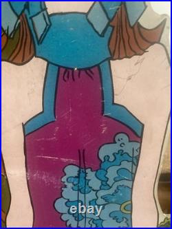 Vintage 1970s Psychedelic Pop Art Board 60 Life Size Mod Store Display Stabney