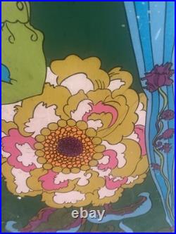 Vintage 1970s Psychedelic Pop Art Board 60 Life Size Mod Store Display Stabney