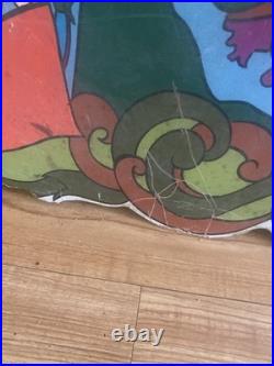Vintage 1970s Psychedelic Pop Art Board 60 Life Size Mod Store Display Stabney