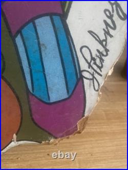 Vintage 1970s Psychedelic Pop Art Board 60 Life Size Mod Store Display Stabney