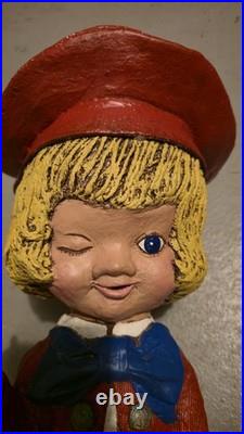 Vintage 1972 Buster Brown & Tige 18 Store Display Statue And Dealer Sign