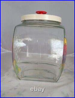 Vintage 1975 Treats Glass Jar Store Display