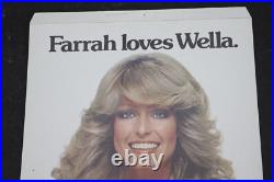 Vintage 1977 Farrah Fawcett Loves Wella Hair Product Store Display Standee Ad