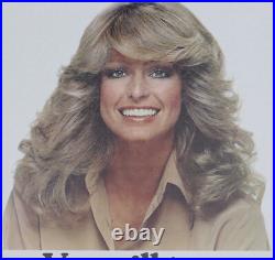 Vintage 1977 Farrah Fawcett Loves Wella Hair Product Store Display Standee Ad