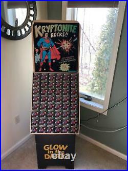 Vintage 1977 Superman Kryptonite Rocks Store Display+48 Boxes Glow In The Dark