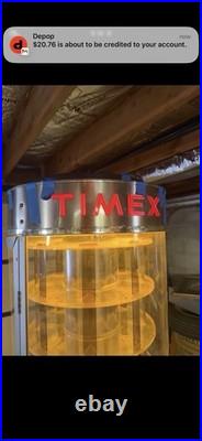 Vintage 1980s Timex Watch Display With Lights