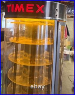 Vintage 1980s Timex Watch Display With Lights