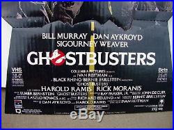 Vintage 1985 Original GHOSTBUSTERS Movie VHS / BETA Video STORE Display Toy, NM