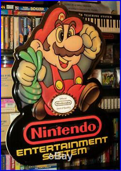 Vintage 1988 large store display sign original Nintendo Super Mario Bros 2 NES