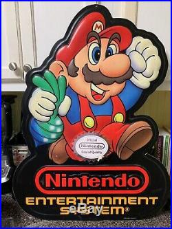 Vintage 1988 large store display sign original Nintendo Super Mario Bros 2 NES