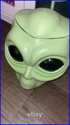 Vintage 1990's Alien Pops Candy Store Green Display Plastic Container Wicked