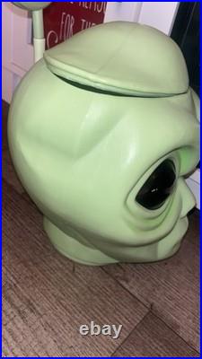 Vintage 1990's Alien Pops Candy Store Green Display Plastic Container Wicked
