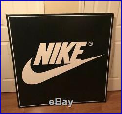 Vintage 1990's Nike Air Swoosh 48x48 Black Store Display Sign VERY RARE
